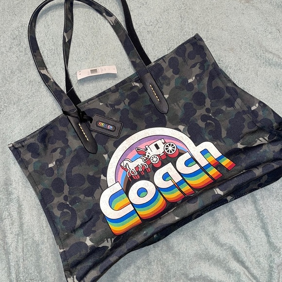 Coach Handbags - NEW! Coach Field 42 Camo Pride Tote Bag